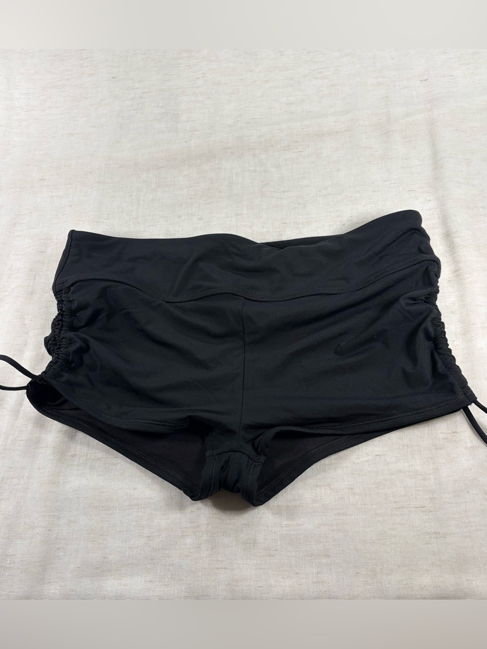 Athleta Black Ruched Side Shorts
